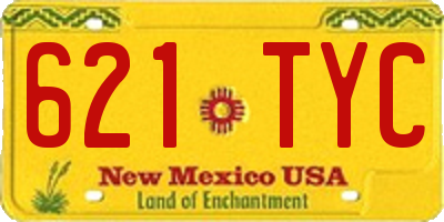 NM license plate 621TYC