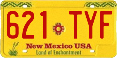 NM license plate 621TYF