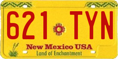 NM license plate 621TYN