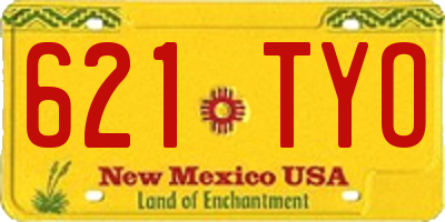 NM license plate 621TYO