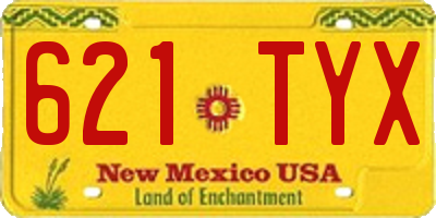 NM license plate 621TYX