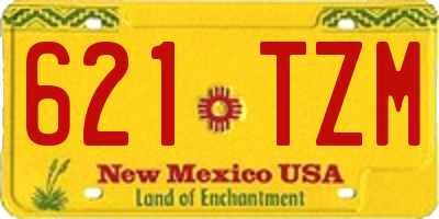 NM license plate 621TZM