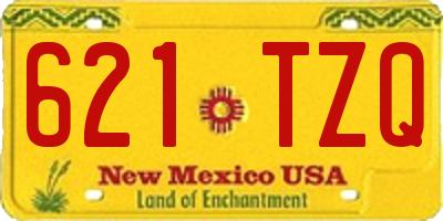 NM license plate 621TZQ