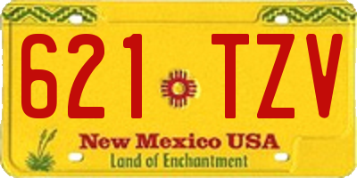 NM license plate 621TZV