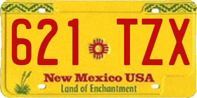 NM license plate 621TZX