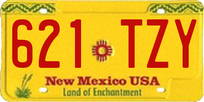 NM license plate 621TZY