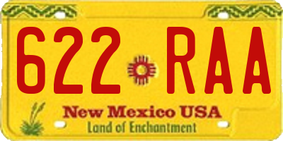 NM license plate 622RAA
