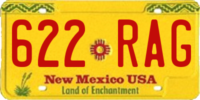 NM license plate 622RAG