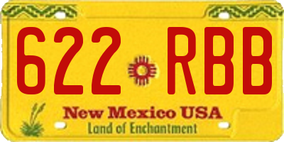 NM license plate 622RBB