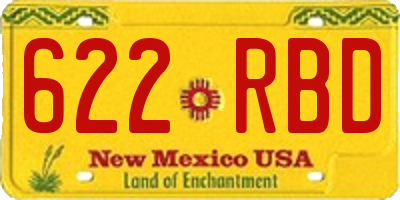 NM license plate 622RBD