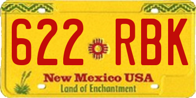 NM license plate 622RBK