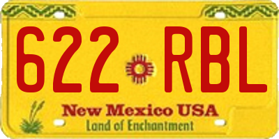 NM license plate 622RBL
