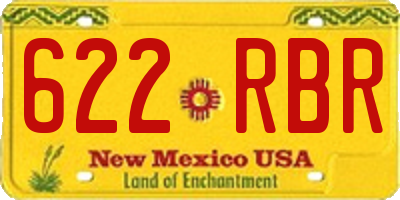 NM license plate 622RBR