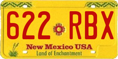 NM license plate 622RBX