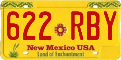 NM license plate 622RBY