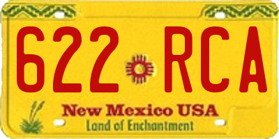 NM license plate 622RCA