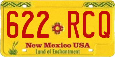 NM license plate 622RCQ