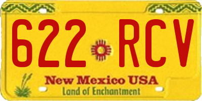 NM license plate 622RCV