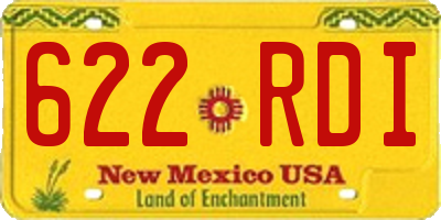 NM license plate 622RDI