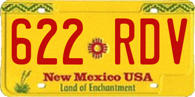 NM license plate 622RDV