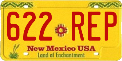 NM license plate 622REP