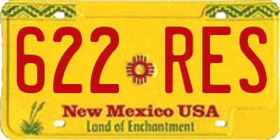NM license plate 622RES