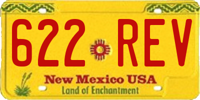 NM license plate 622REV