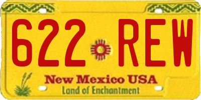 NM license plate 622REW