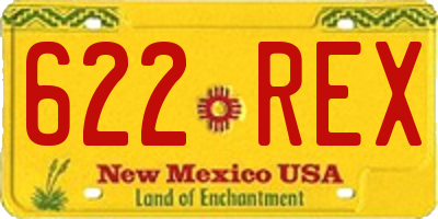 NM license plate 622REX