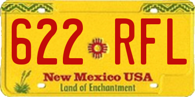 NM license plate 622RFL