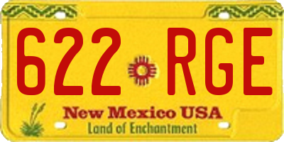 NM license plate 622RGE