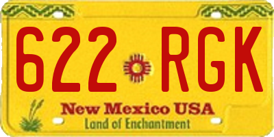 NM license plate 622RGK