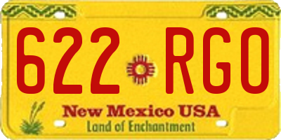 NM license plate 622RGO