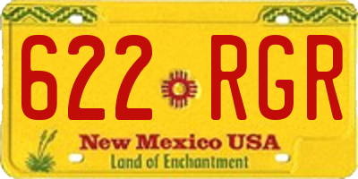 NM license plate 622RGR