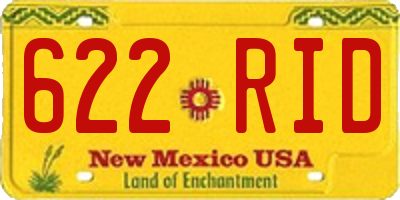 NM license plate 622RID