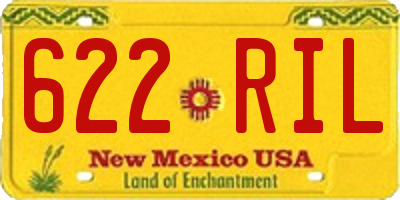 NM license plate 622RIL