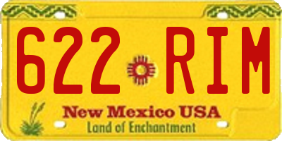 NM license plate 622RIM