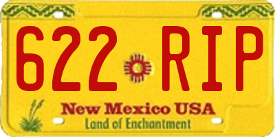NM license plate 622RIP