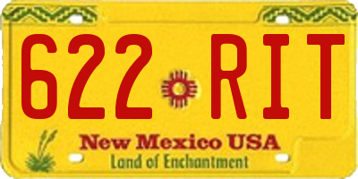 NM license plate 622RIT