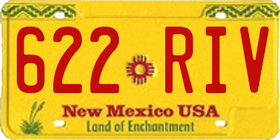 NM license plate 622RIV