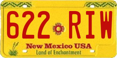 NM license plate 622RIW