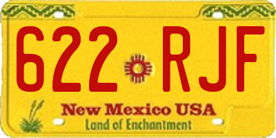 NM license plate 622RJF