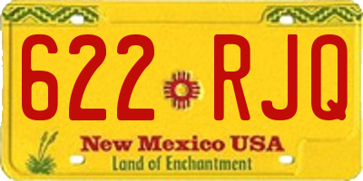 NM license plate 622RJQ