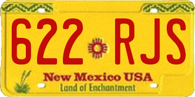 NM license plate 622RJS