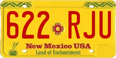 NM license plate 622RJU
