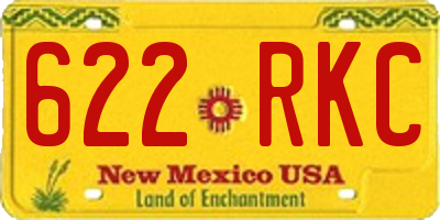 NM license plate 622RKC