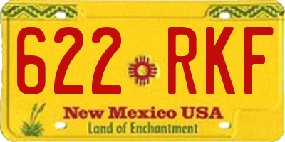 NM license plate 622RKF
