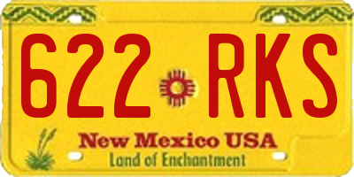 NM license plate 622RKS