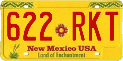 NM license plate 622RKT