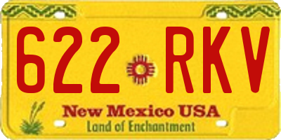 NM license plate 622RKV
